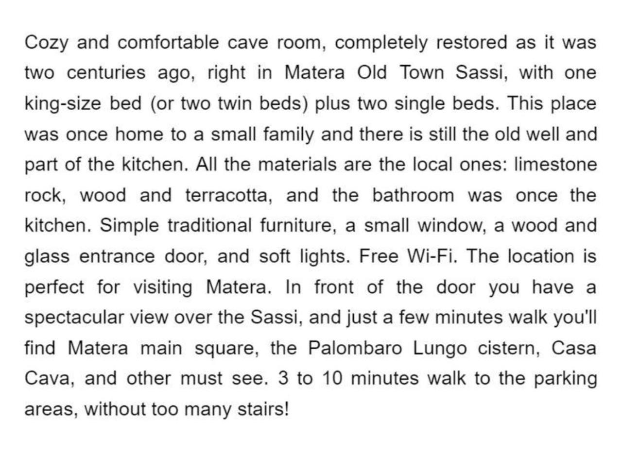 Cave Rooms Sassi Матера Номер фото