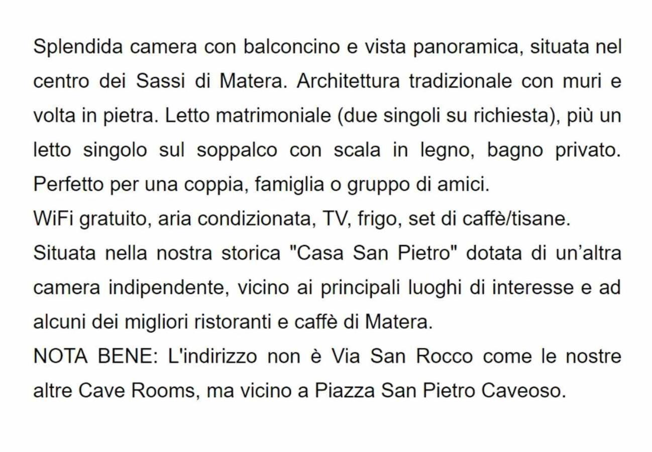Cave Rooms Sassi Матера Номер фото